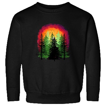 Discover Forest sunrise sunset nature trees Sweatshirts