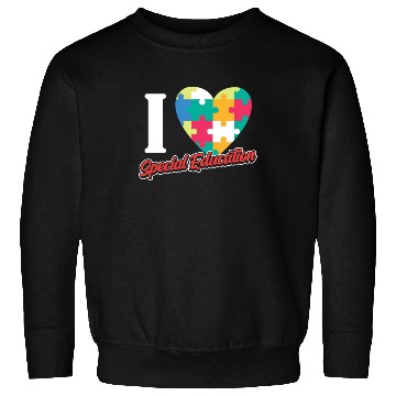 Discover I Love Special Education Sped Teacher Awareness Sweatshirts
