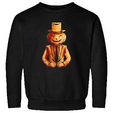 Discover Realistic Jack O Lantern Pumpkin Man In Suit Sweatshirts