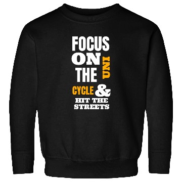 Discover Focus On The Uni Cycle & Hit The Streets Yellow Sweatshirts