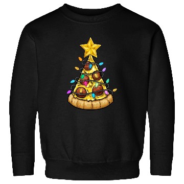 Discover Christmas Pizza Christmas Light Sweatshirts