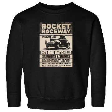 Discover Vintage Hot Rod Classic Drag Racing Poster Sweatshirts