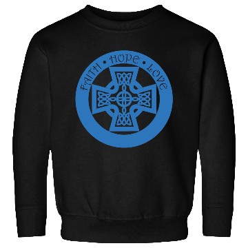 Discover Timeless Celtic Cross With Faith Hope Love Sweatshirts