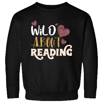 Discover Wild About Reading Leopard Print Book Lover Sweatshirts