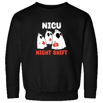 Discover NICU Night Shift Spooky Halloween Sweatshirts