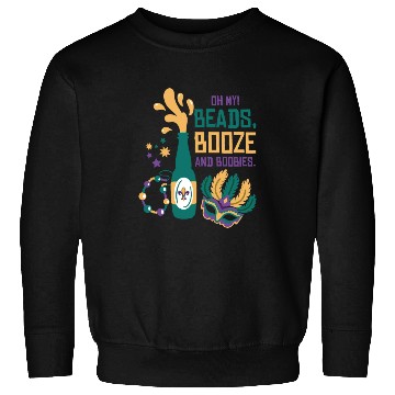 Discover Mardi Gras Carnival Mask Beer Beads Boobies Sweatshirts