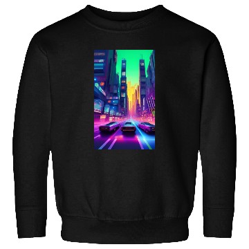 Discover Future City Cyber Cyberpunk Scifi Design Sweatshirts