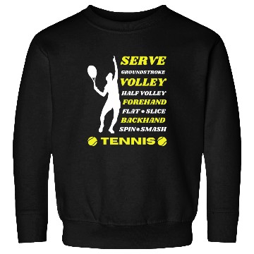 Discover Tennis Player Serving with Hitting Techniques Sweatshirts