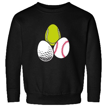 Discover Sports Easter Egg Tennis Athletic Baseball Game Sweatshirts