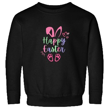 Discover Happy Easter Cute Bunny Rabbit Face Funny Easter W Sweatshirts
