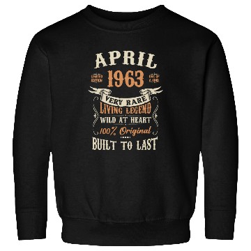 Discover April 1963 Birthday Surprise Sweatshirts
