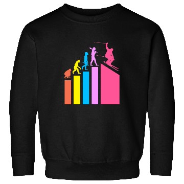 Discover Retro Evolution Ski Skiing Skier Sweatshirts