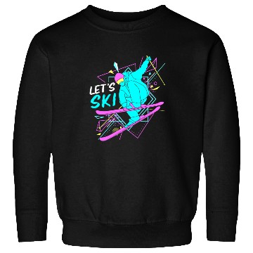 Discover Retro 80s Skiing Lover Lets Ski Sweatshirts