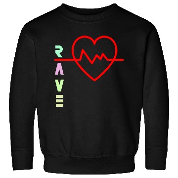 Discover Rave with heart beat logo Sweatshirts