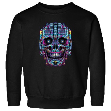 Discover Psychedelic Robot Skull Sweatshirts