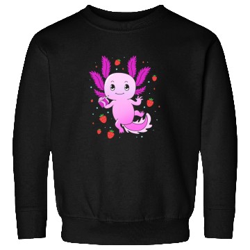 Discover Pastel Gothic Aesthetic Axolotl Strawberry Milk Sweatshirts