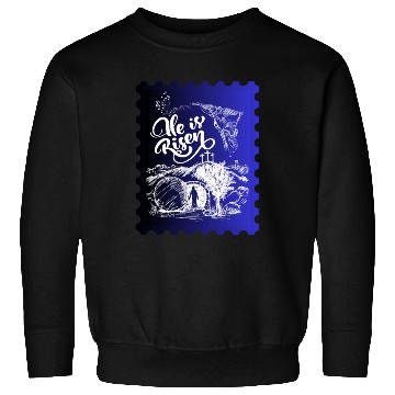 Discover He Is Risen. Angel and singing; Classic drawing Sweatshirts