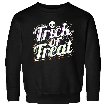Discover Trick Or Treat Spiderweb Halloween Sweatshirts