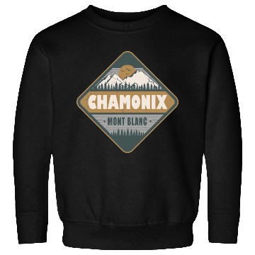 Discover Chamonix Mont Blanc France Vintage Hiking Design Sweatshirts