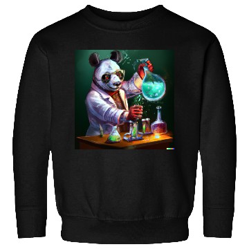 Discover Genius Panda: Whimsical Scientist Design Sweatshirts