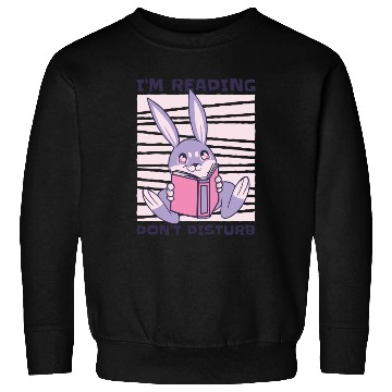 Discover Studying Rabbit Lover Reading Books Student Sweatshirts