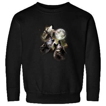Discover Wolves Howling at the Moon Sweatshirts