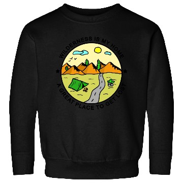 Discover Wilderness Trekking Camping Nature Lover Quote Sweatshirts