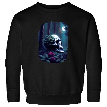 Discover Skull and rose moonlight gothic themed art Sweatshirts