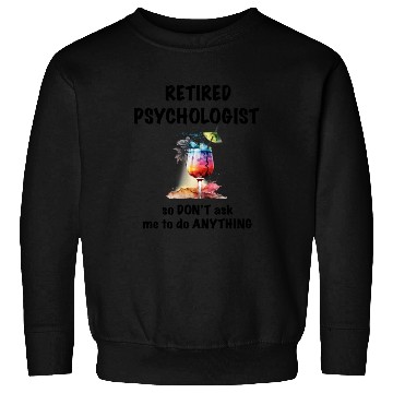 Discover Retired Psychologist Vacation Tropical Cocktail Sweatshirts