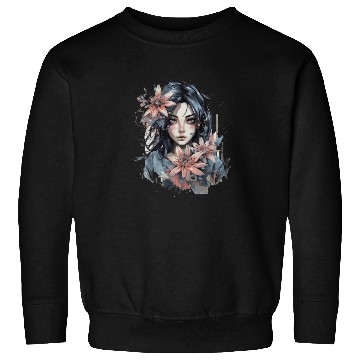 Discover Japanese Spider Lily Soft Anime Aesthetic Flower Sweatshirts