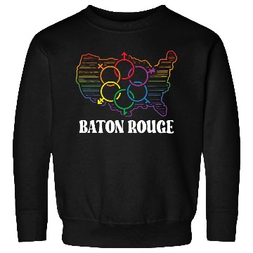 Discover Baton Rouge Pride Month Pride Flag LGBT Community Sweatshirts