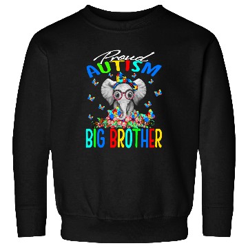 Discover Proud Autism Big Brother Elephant Sweatshirts