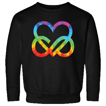 Discover Infinity Heart Abstract Rainbow Backgpund 01 Sweatshirts