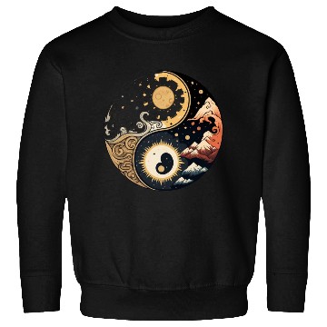 Discover Sun and moon yin yang Sweatshirts