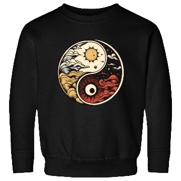 Discover Sun and moon yin yang Sweatshirts