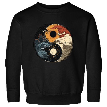 Discover Sun and moon yin yang Sweatshirts
