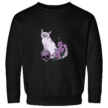 Discover Gothic Cat and Roses Sweatshirts
