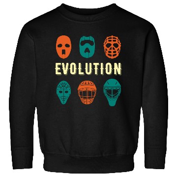 Discover Ice Hockey Player Goalie Mask Evolution Goalkeeper Sweatshirts