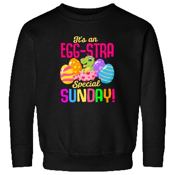 Discover Easter T-rex Dinosaur Rabbit Easter Bunny Holiday Sweatshirts