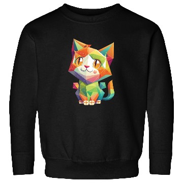 Discover Geometric Cat Funny Cat lover Math Sweatshirts