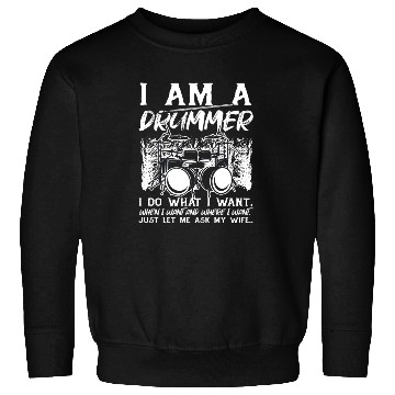 Discover Funny Drum Player Drummer Musician Drum Player Sweatshirts
