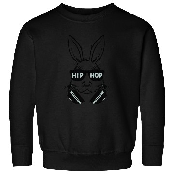 Discover Hip Hop Bunny Easter Rabbit Sunglasses Head Phones Sweatshirts