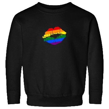 Discover Artistic Gay Pride Rainbow Flag LGBTQ Lips Sweatshirts