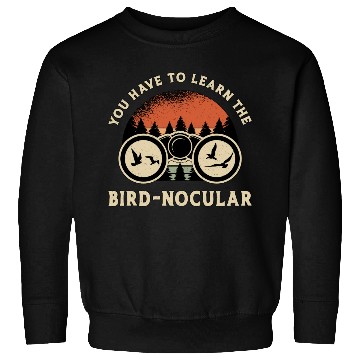 Discover Bird Watching The Bird Nocular Retro Bird Watcher Sweatshirts