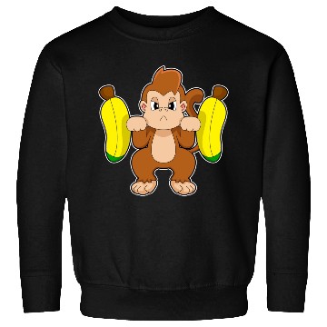 Discover Monkey Banana Dumbbell Sweatshirts