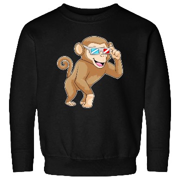Discover Monkey With Glasses Funny Animal Sweatshirts