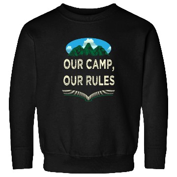 Discover Our Camp Our Rules Summer Wildlife Tropical Outdoo Sweatshirts