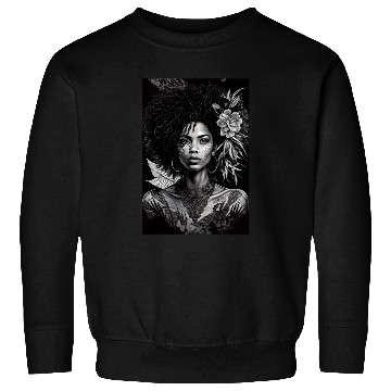Discover Black-and-White Afrocentric Art Sweatshirts