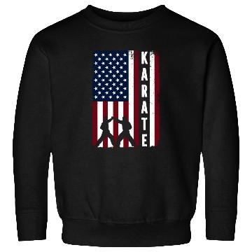 Discover Karate Vintage Us Flag Sweatshirts