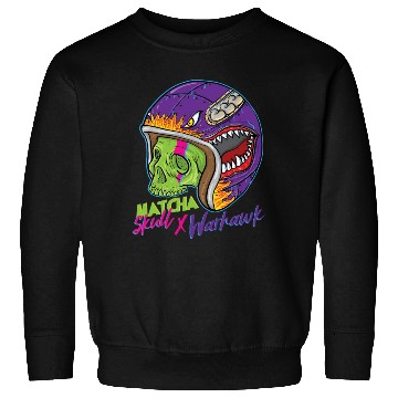 Discover Green Skull Shark Helmet Sweatshirts